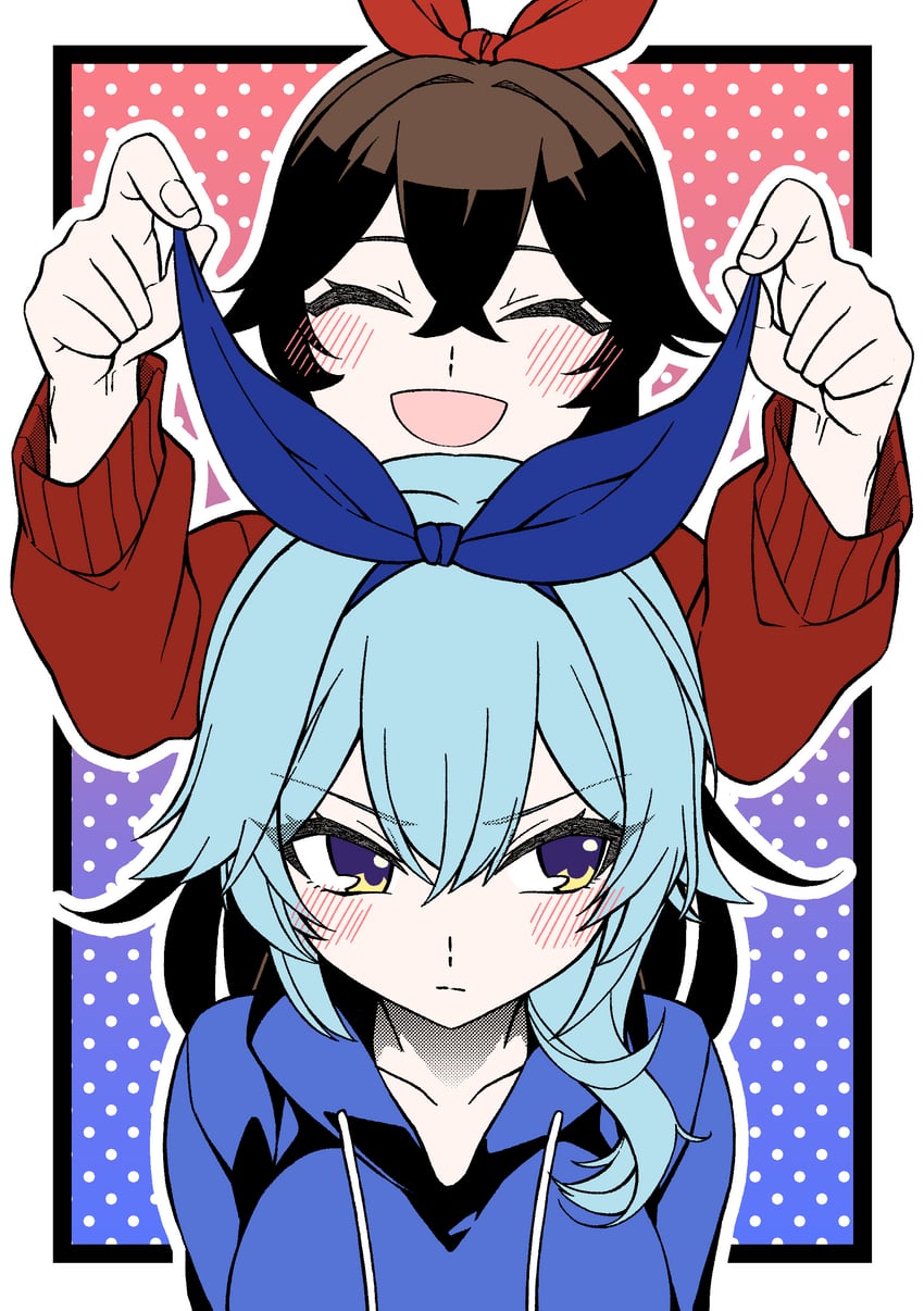 eula and amber (genshin impact) drawn by ngr_a_00