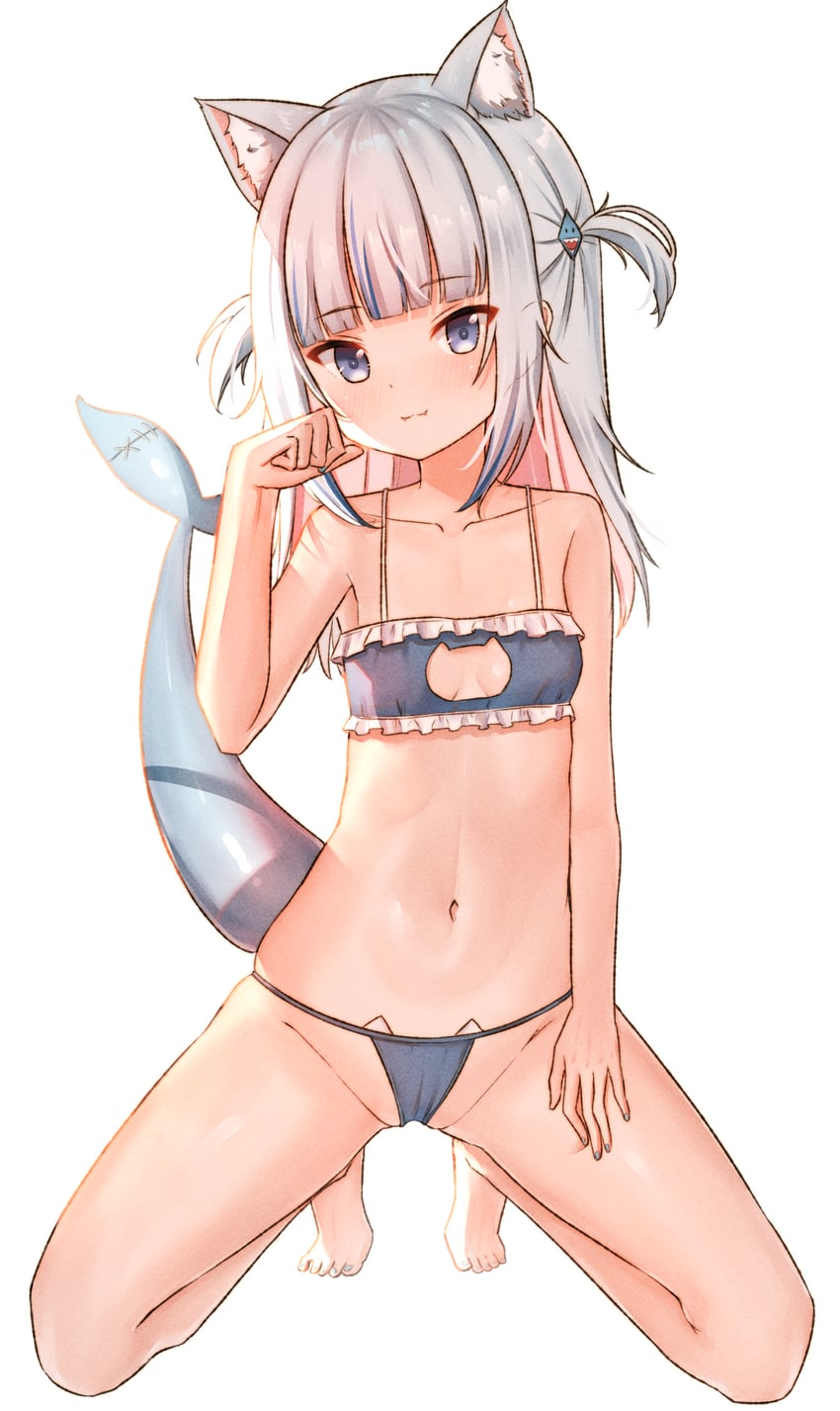 gawr gura (hololive and 1 more) drawn by ray_peng