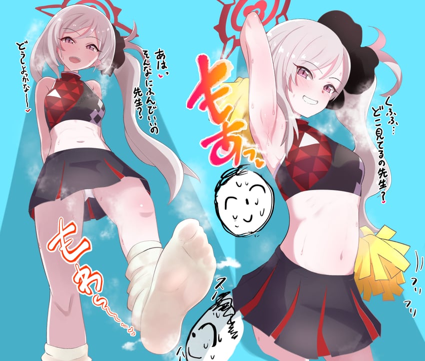 sensei, doodle sensei, and mutsuki (blue archive) drawn by daba_(wandaba)