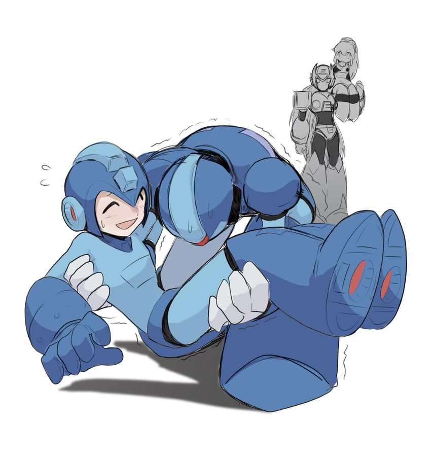 zero, roll, x, and mega man (mega man and 1 more) drawn by ktmckpp
