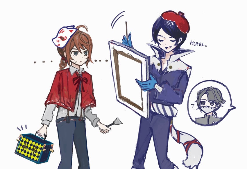 kitagawa yuusuke, edgar valden, and aesop carl (persona and 2 more) drawn by tepo69435
