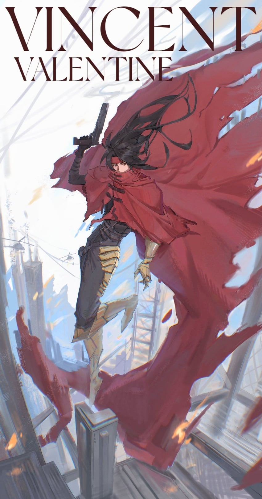 vincent valentine (final fantasy and 3 more) drawn by chuisd191414