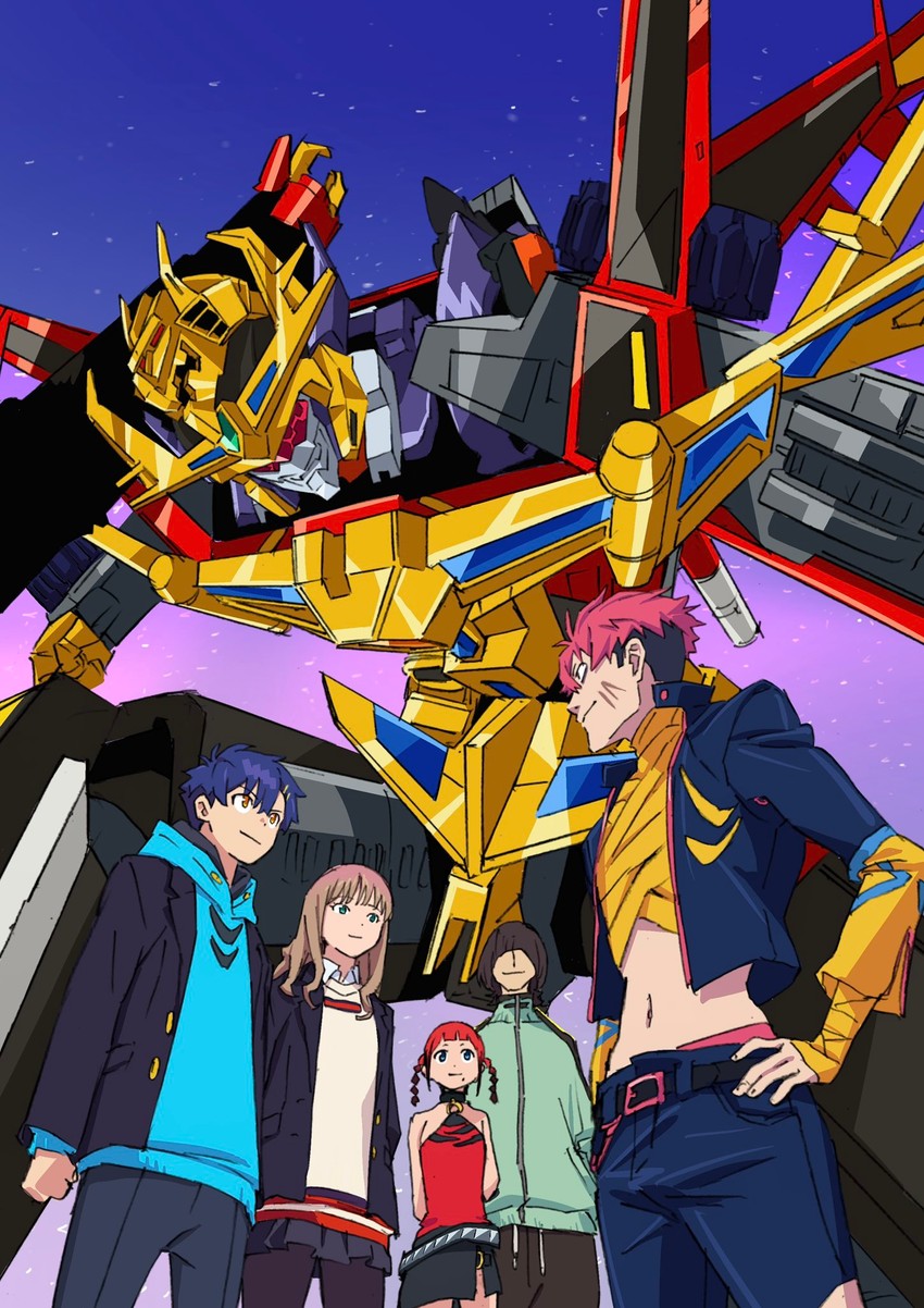 minami yume, asanaka yomogi, asukagawa chise, gauma, yamanaka koyomi, and 2 more (gridman universe and 1 more) drawn by arai_hiroki