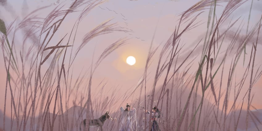 wei wuxian and lan wangji (modao zushi) drawn by xianduguaitan
