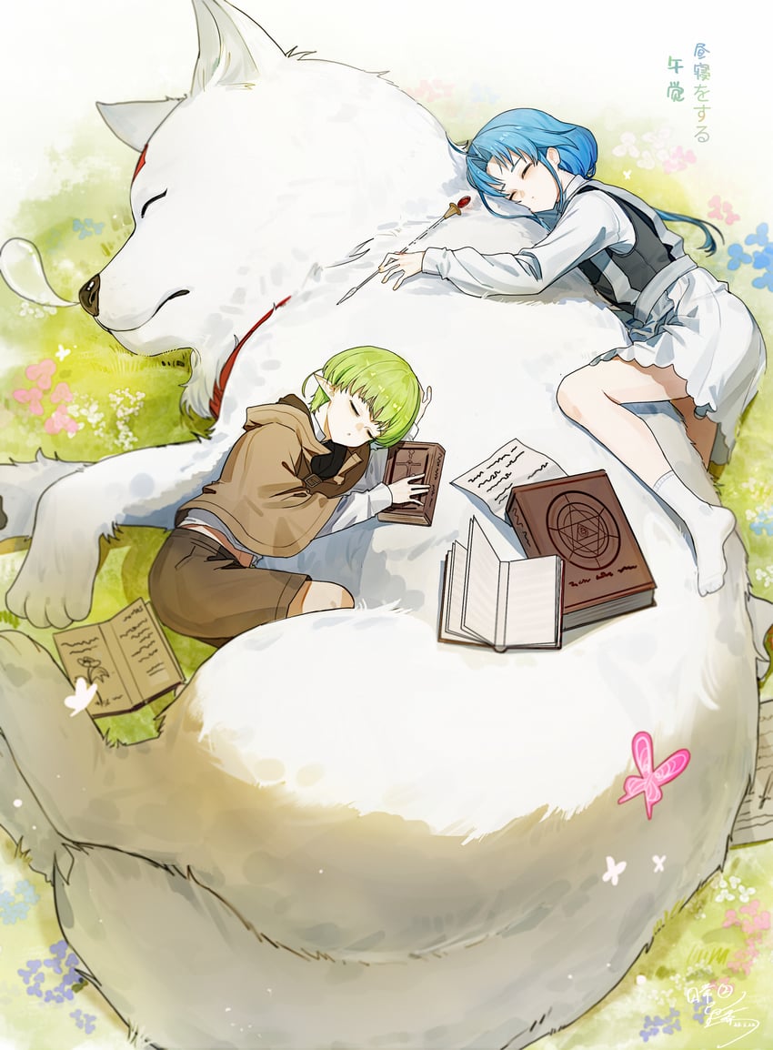 lara greyrat, leo, and sieghart saladin greyrat (mushoku tensei) drawn by yisjhui