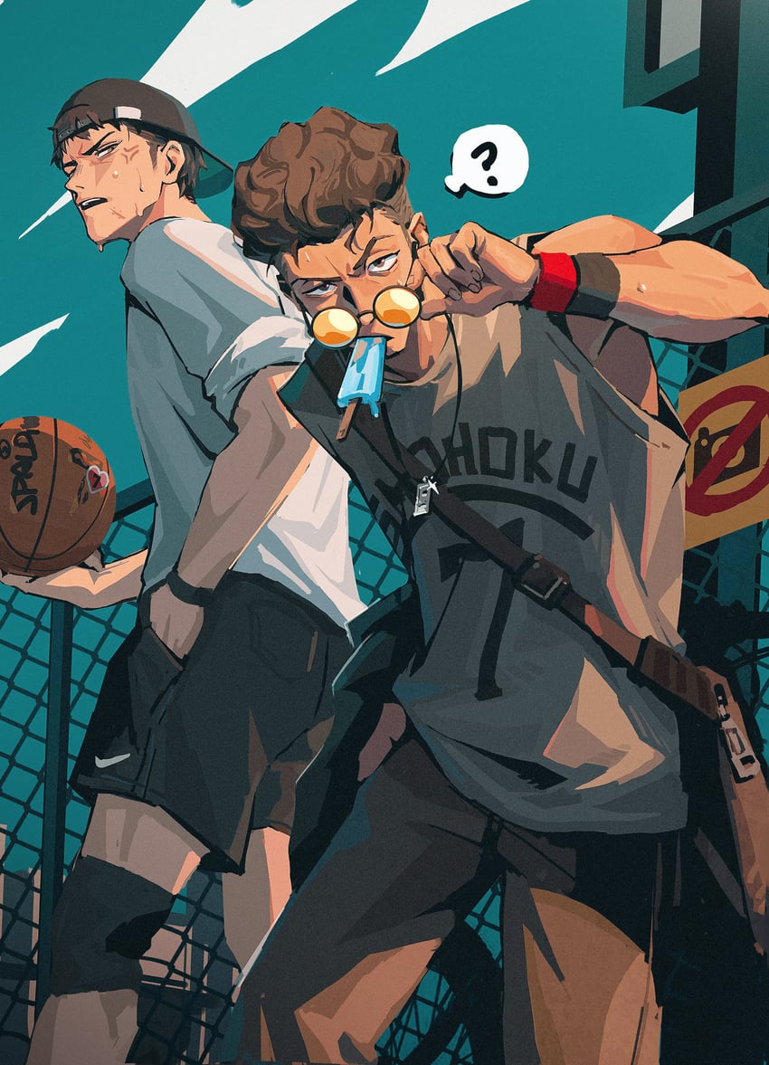 miyagi ryouta and mitsui hisashi (slam dunk) drawn by tokireii