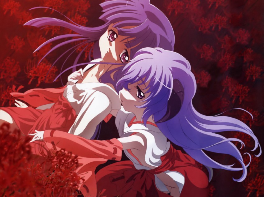 furude rika and hanyuu (higurashi no naku koro ni) drawn by sakai_kyuuta