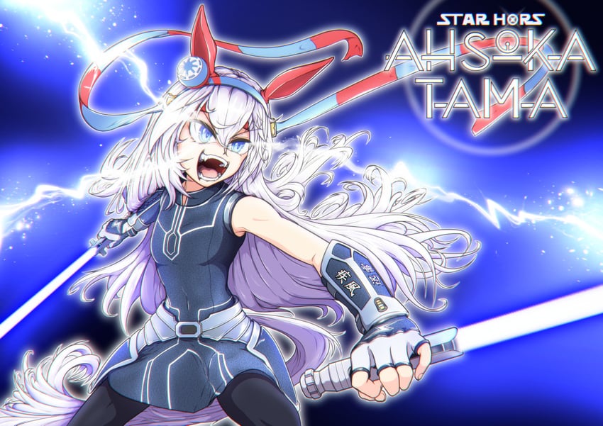 tamamo cross and ahsoka tano (umamusume and 1 more) drawn by ctn_sasuke