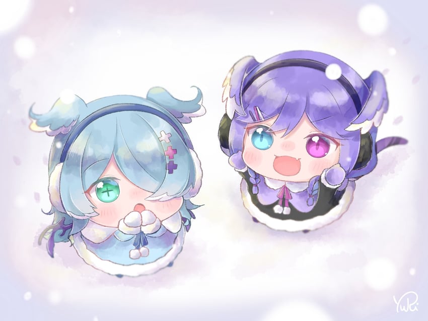 elira pendora and selen tatsuki (nijisanji and 1 more) drawn by yuri_x315
