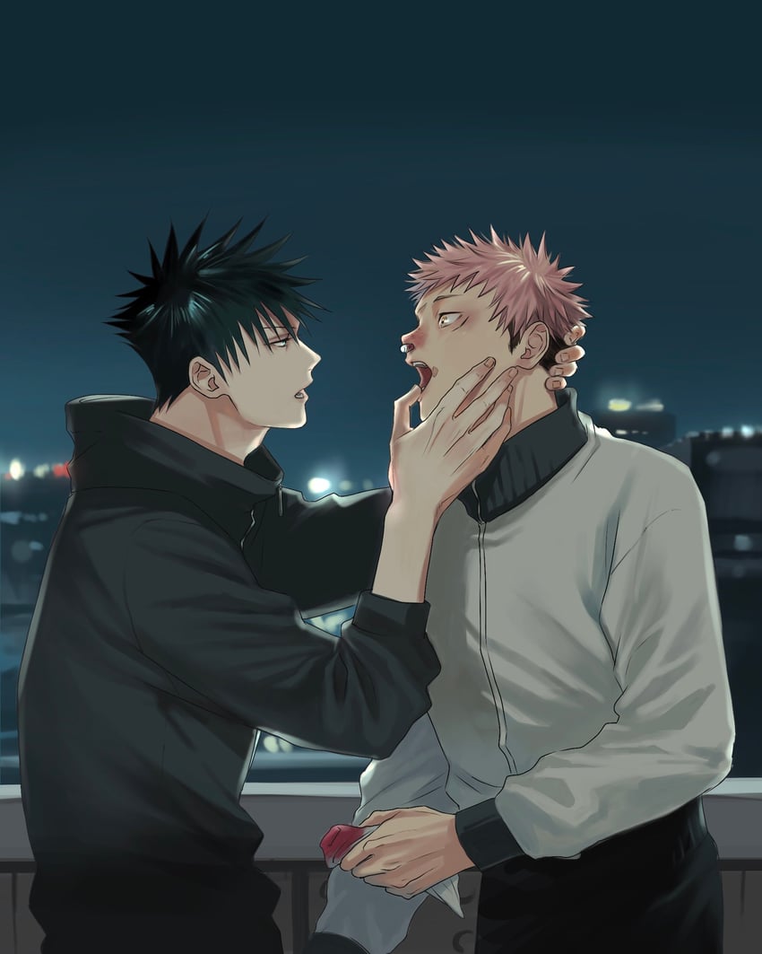 itadori yuuji and fushiguro megumi (jujutsu kaisen) drawn by marukome0816