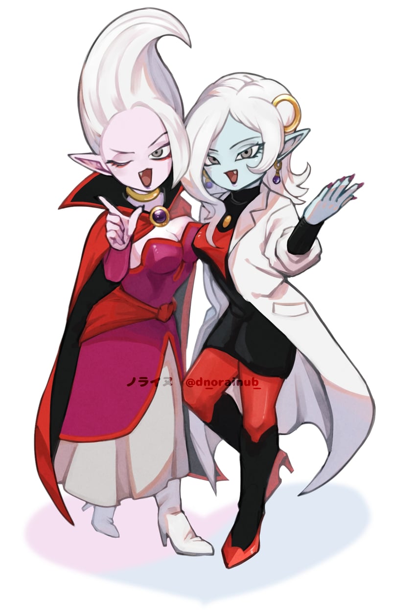 towa and dr. arinsu (dragon ball and 2 more) drawn by d_norainu_b
