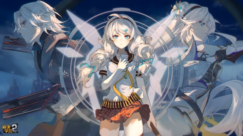 kiana kaslana, cecilia schariac, and siegfried kaslana (honkai and 1 more)