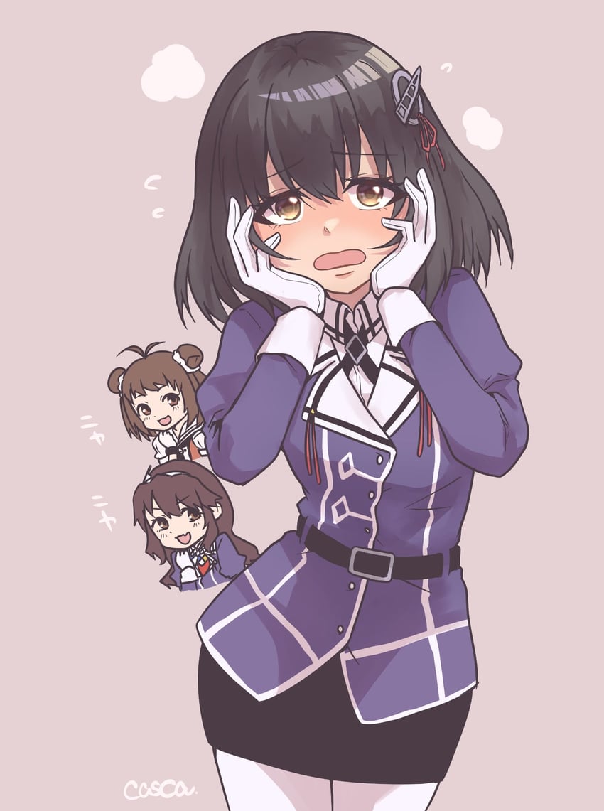 naka, ashigara, haguro, naka kai ni, and haguro kai ni (kantai collection) drawn by casca_(casca_bask)