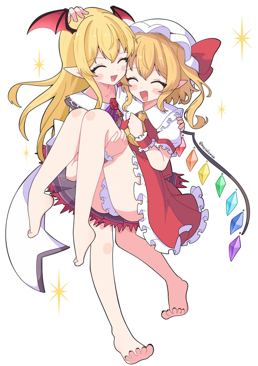flandre scarlet and vampy (touhou and 1 more) drawn by masakamea