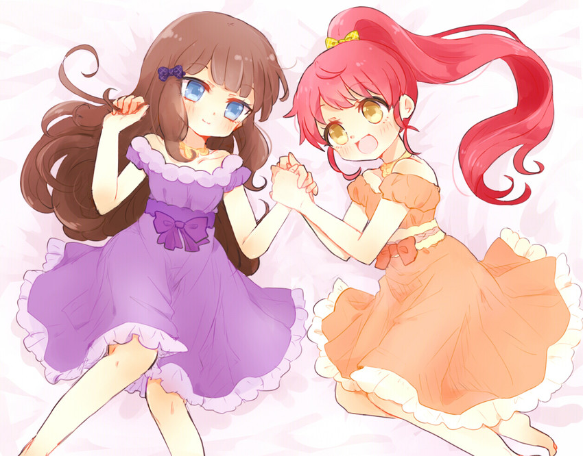 kurosu aroma and shiratama mikan (pretty series and 1 more) drawn by shi-bamaru