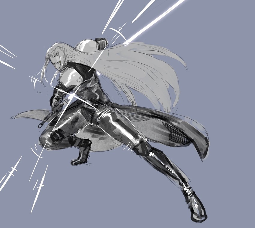 sephiroth (final fantasy and 2 more) drawn by yourfreakyneighbourh