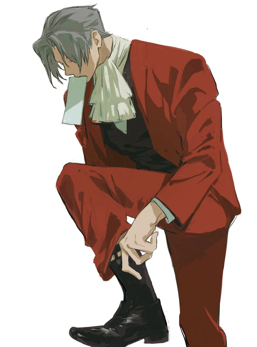 miles edgeworth (ace attorney) drawn by sotenborii