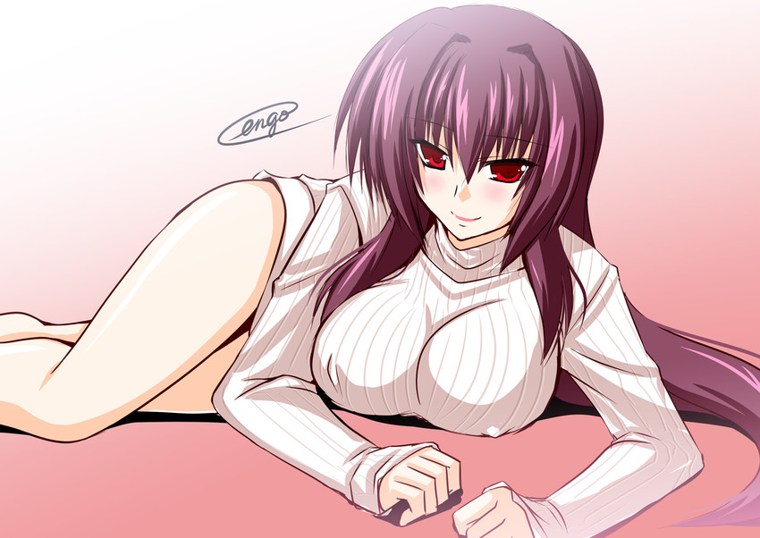 scathach (fate and 1 more) drawn by engo_(aquawatery)