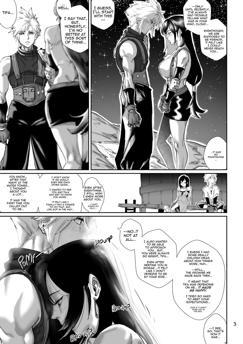 tifa lockhart and cloud strife (final fantasy and 1 more) drawn by aarokira