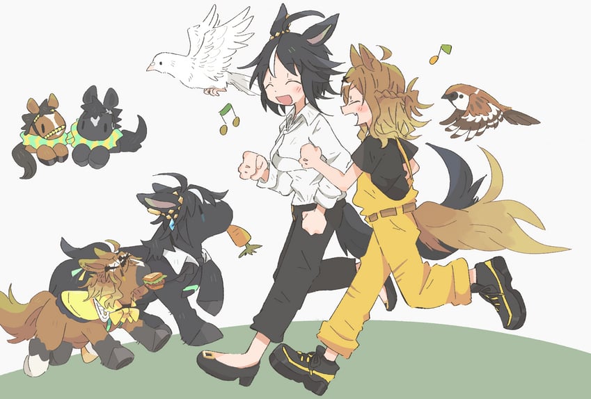 jungle pocket and fuji kiseki (umamusume and 1 more) drawn by jiuhao_(jmve3248)