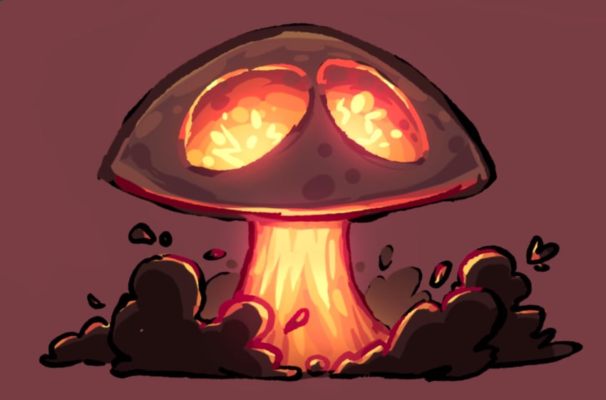 doomsday bomb mushroom (plants vs. zombies and 1 more) drawn by leafysky22