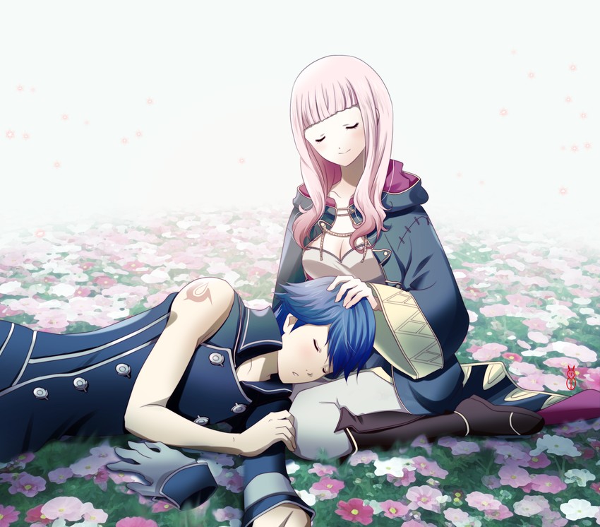 female robin and chrom (fire emblem and 1 more) drawn by machinosuke