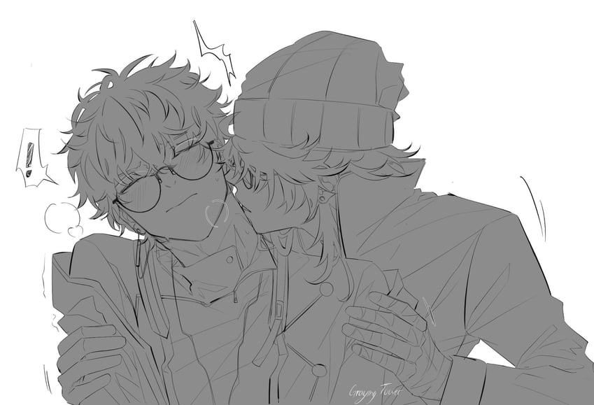 dan heng and blade (honkai and 1 more) drawn by thegrayingtower