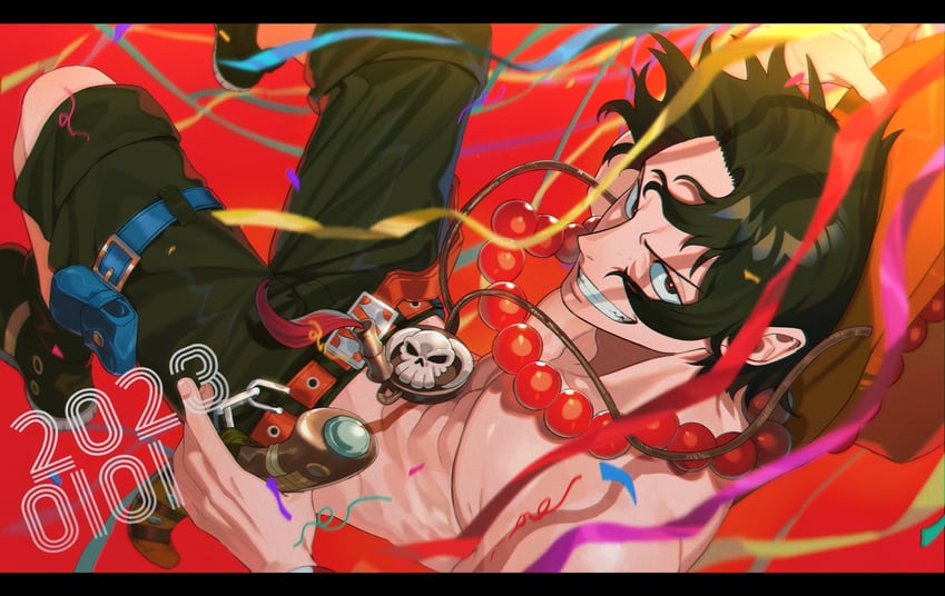 portgas d. ace (one piece) drawn by qin_(7833198)