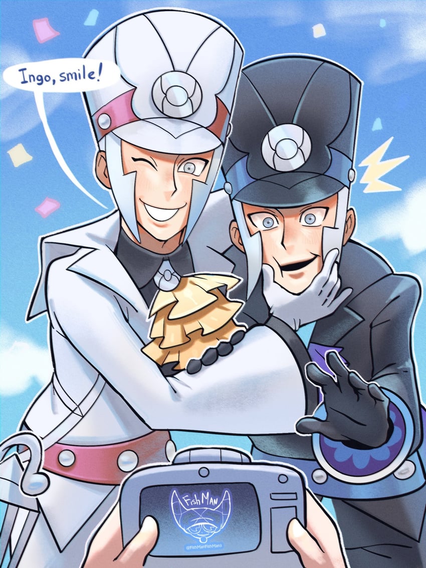 ingo and emmet (pokemon and 1 more) drawn by fishmanfishman3