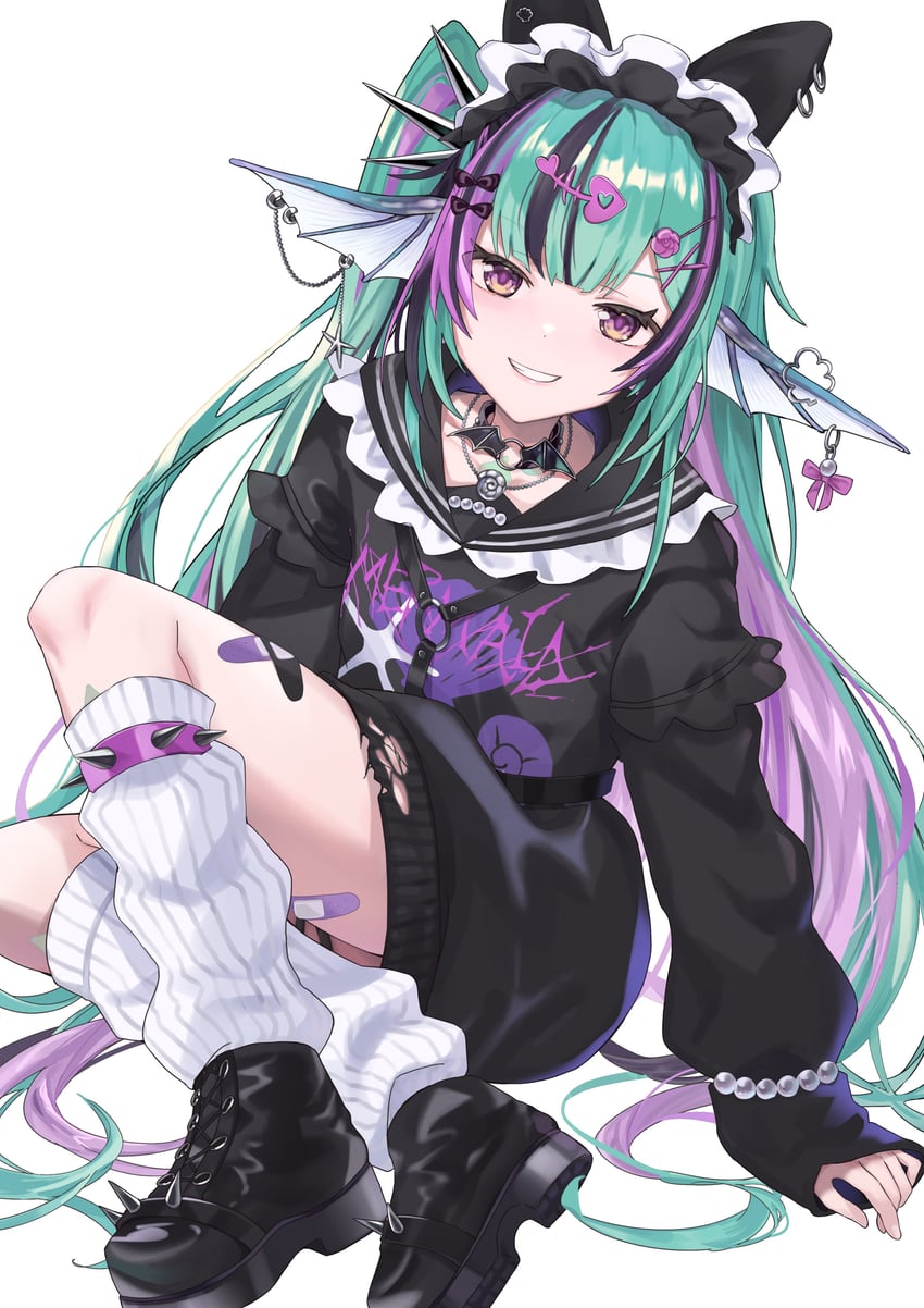 finana ryugu (nijisanji and 1 more) drawn by kuraku_clack