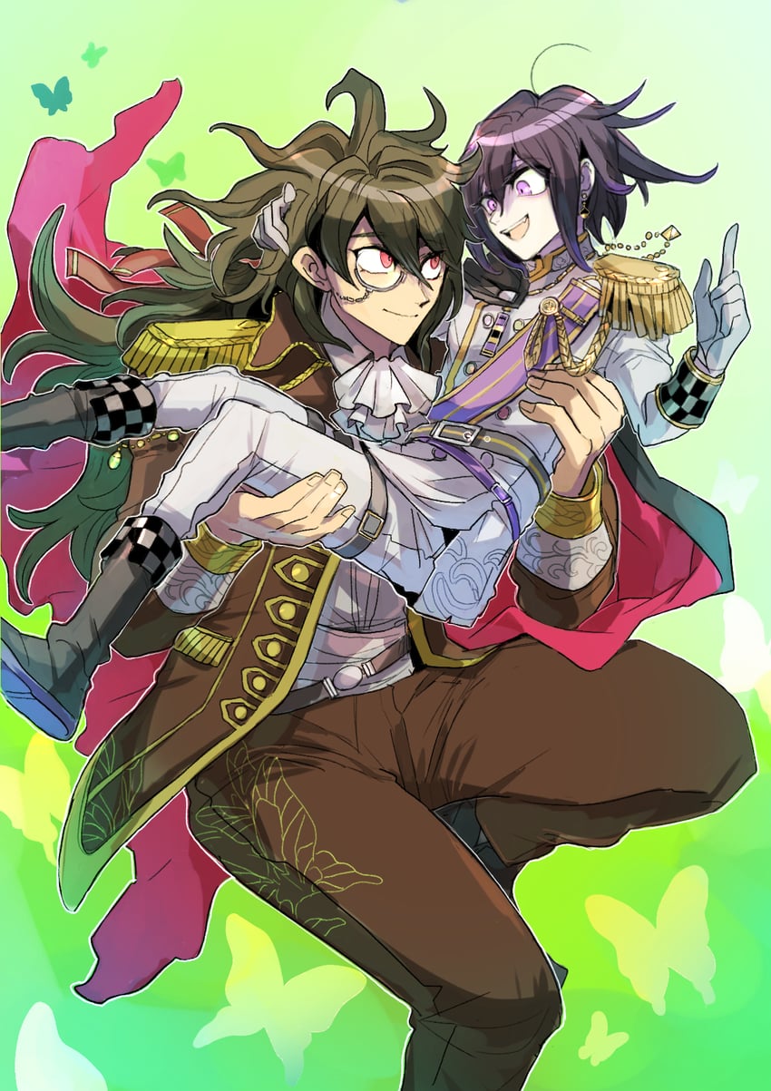 oma kokichi and gokuhara gonta (danganronpa and 1 more) drawn by kumakoro_(tetsupag)