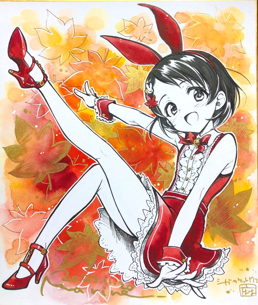sasaki chie (idolmaster and 1 more) drawn by marine_(confeitokobo)