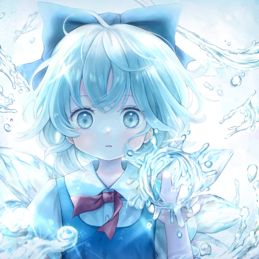 cirno (touhou) drawn by sasami_(shiroi_fuwafuwa)