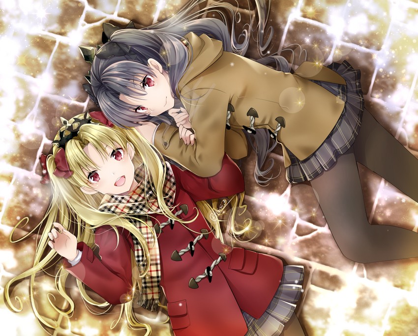 ereshkigal and ishtar (fate and 2 more) drawn by akatsuki_hijiri