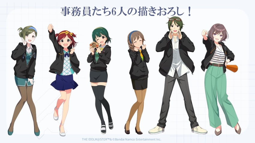 otonashi kotori, senkawa chihiro, nanakusa hazuki, neo asari, aoba misaki, and 1 more (idolmaster and 8 more)