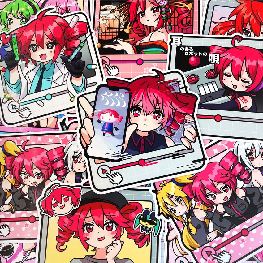 hatsune miku, megurine luka, kasane teto, gumi, yowane haku, and 2 more (vocaloid and 9 more) drawn by babylonholic