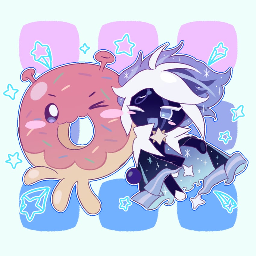 stardust cookie and space doughnut (cookie run and 1 more) drawn by gimt5n