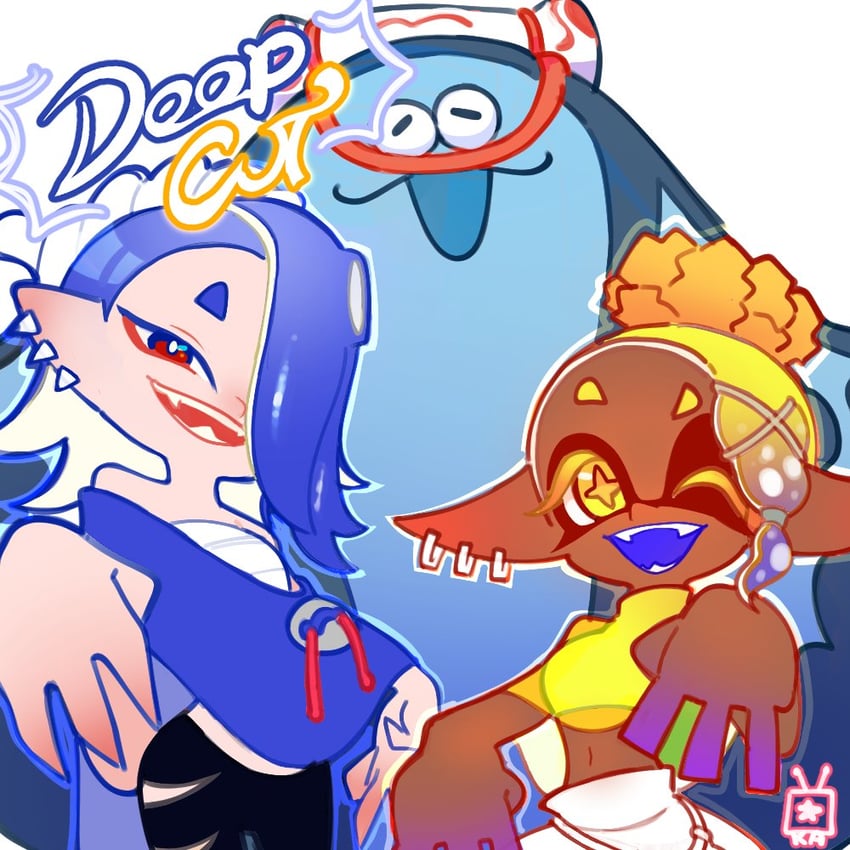 shiver, frye, and big man (splatoon and 1 more) drawn by k0smic_aries