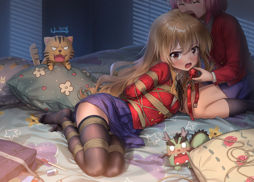 aisaka taiga, kushieda minori, and palmtop tiger (toradora!) drawn by haneru