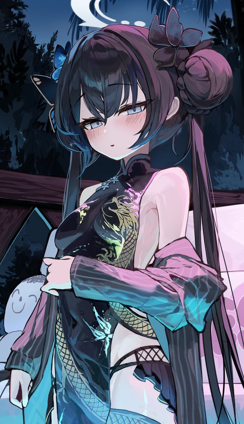 sensei, doodle sensei, and kisaki (blue archive) drawn by kabedoru