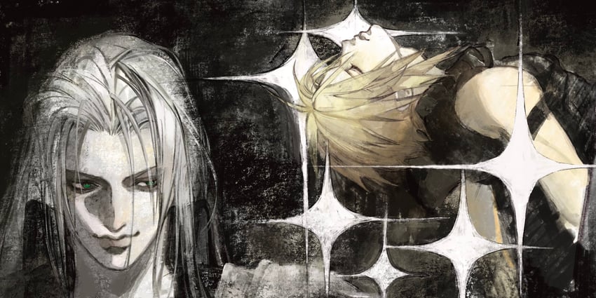 cloud strife and sephiroth (final fantasy and 2 more) drawn by xingle_lee