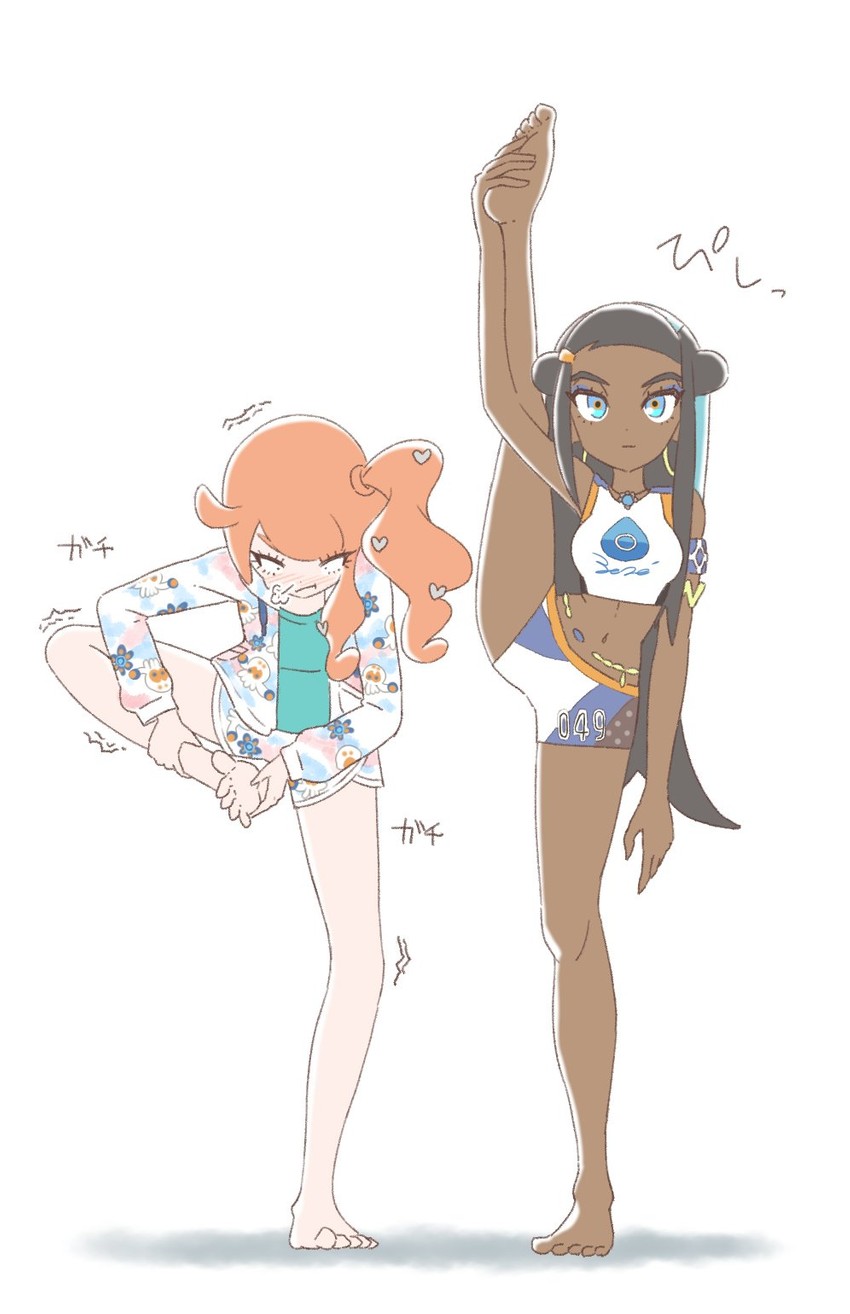 nessa and sonia (pokemon and 1 more) drawn by etyaduke