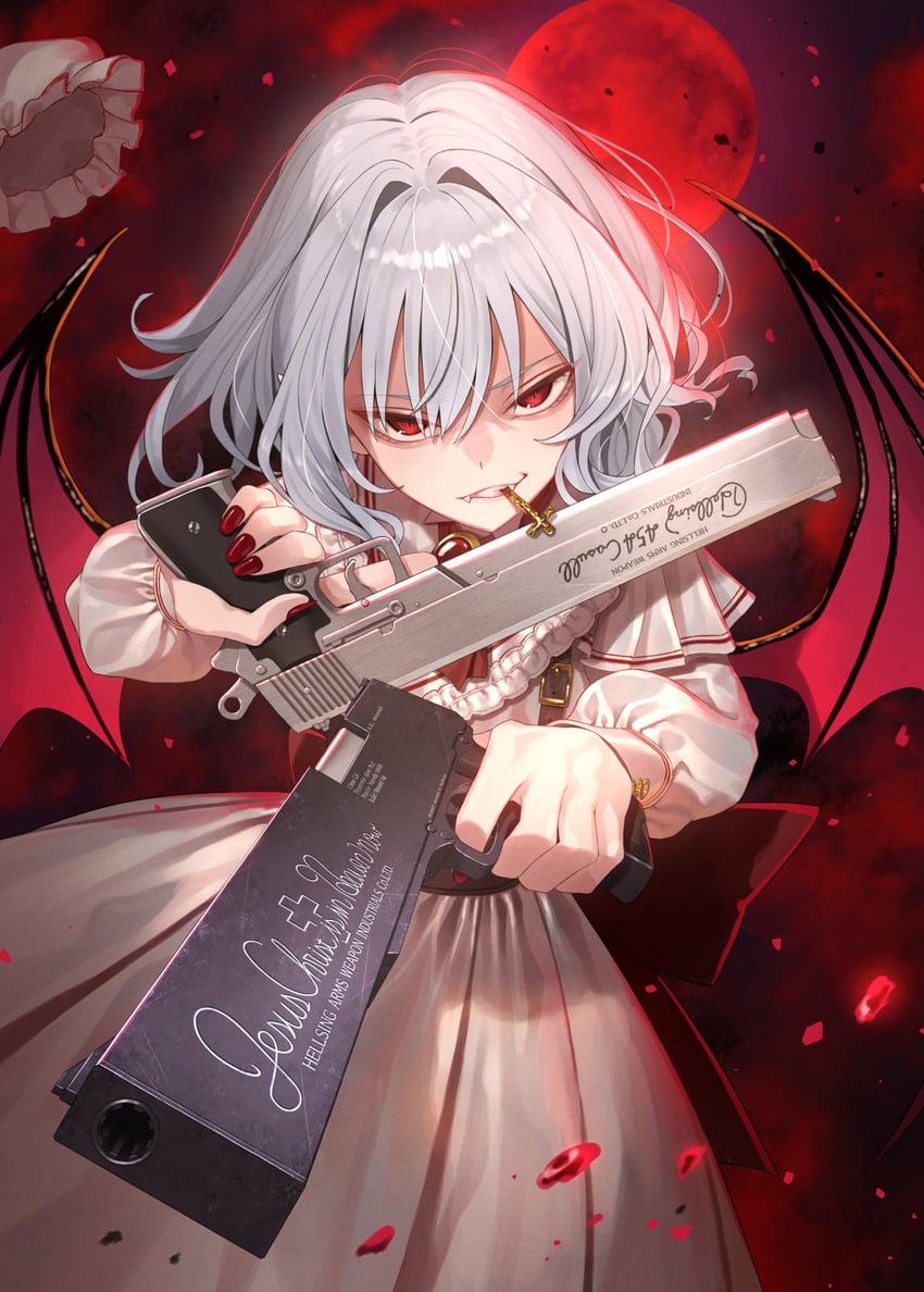 remilia scarlet (touhou and 1 more) drawn by greenkohgen