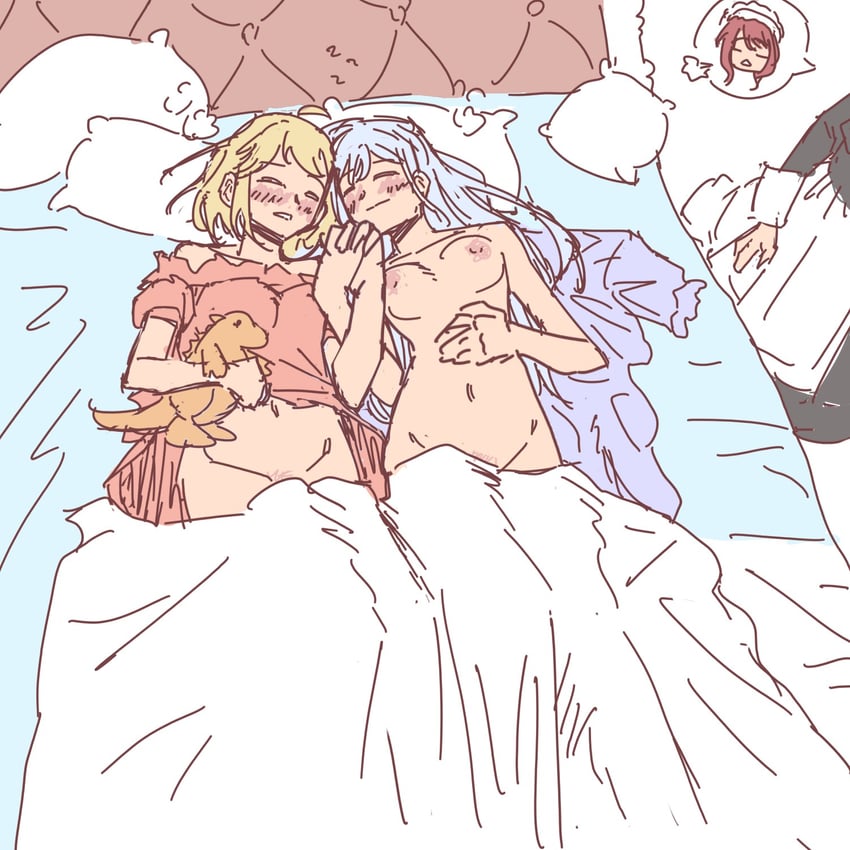 anisphia wynn palettia, euphyllia magenta, and ilia coral (tensei oujo to tensai reijou no mahou kakumei) drawn by anjuro_zeeku