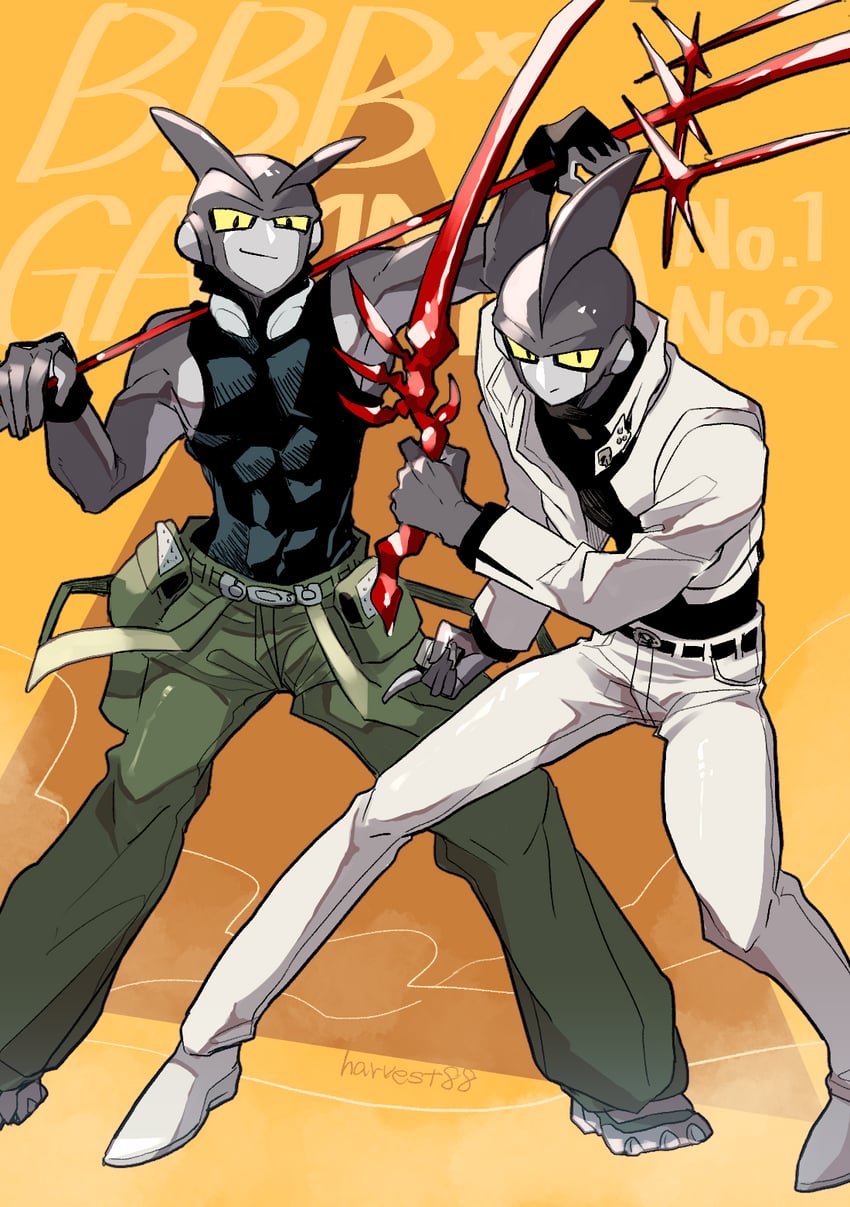 gamma 2, gamma 1, zap renfro, and zed o' brien (dragon ball and 3 more) drawn by harvest88