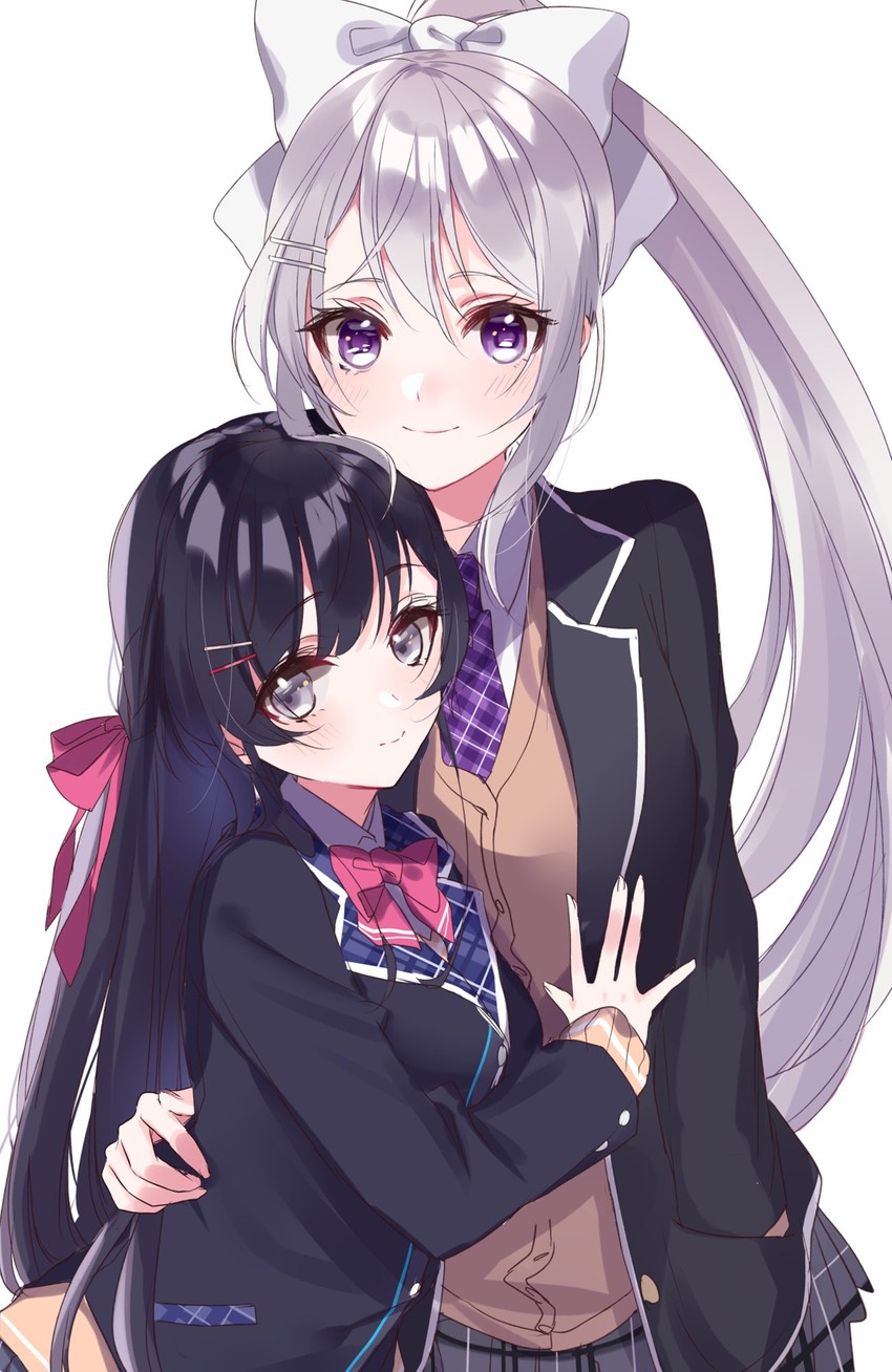 tsukino mito and higuchi kaede (nijisanji) drawn by misumi_(macaroni)