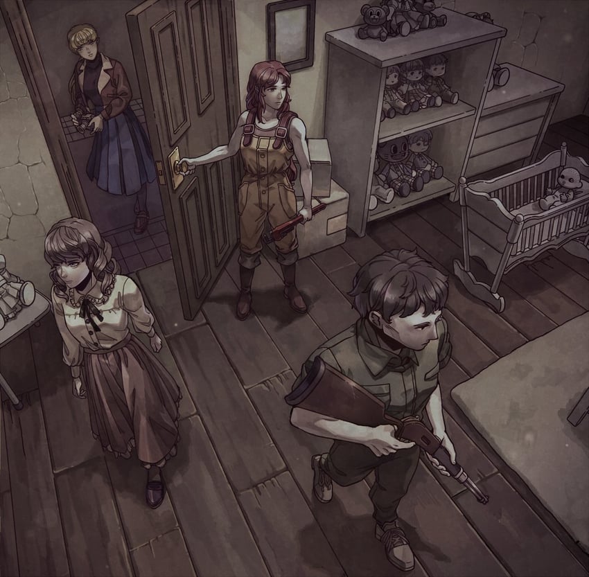 marina, levi, karin, and abella (fear & hunger and 1 more) drawn by wenny02