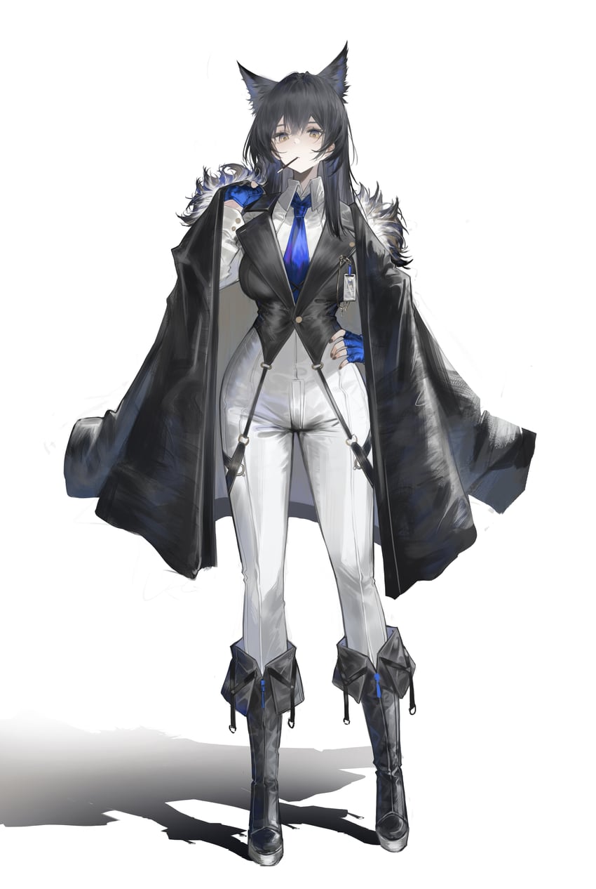 texas and texas the omertosa (arknights) drawn by bai_yao_(user_ygua7252)