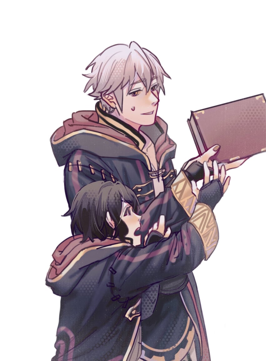 male robin and female morgan (fire emblem and 1 more) drawn by ra_sunflower