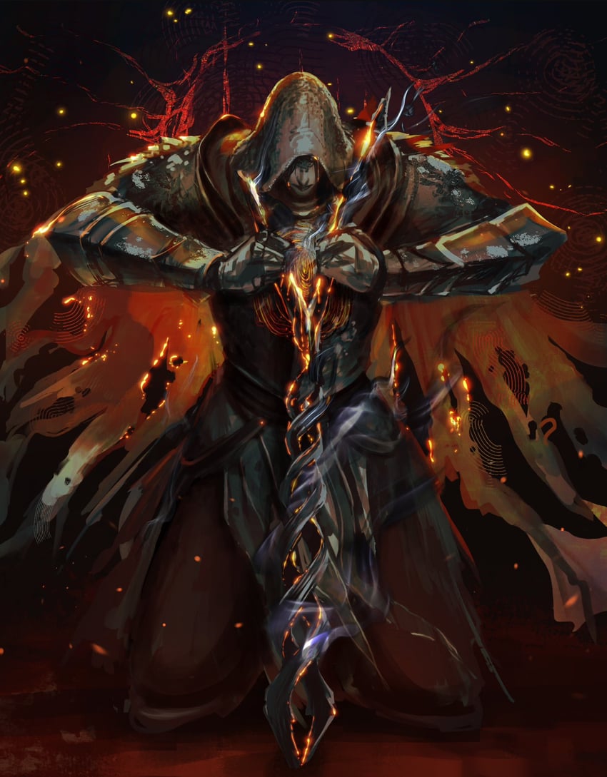 tarnished, lord of the frenzied flame, and pidge (elden ring) drawn by dovahcaine